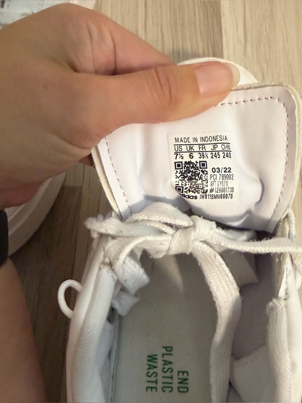 adidas Stan Smith Sneakers platform low top tennis shoe women’s 7 1/2 white - Picture 8 of 13
